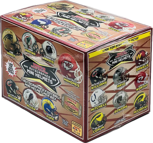 2024 TriStar Hidden Treasures Autographed Football Mini Helmet Season Edition Hobby Box