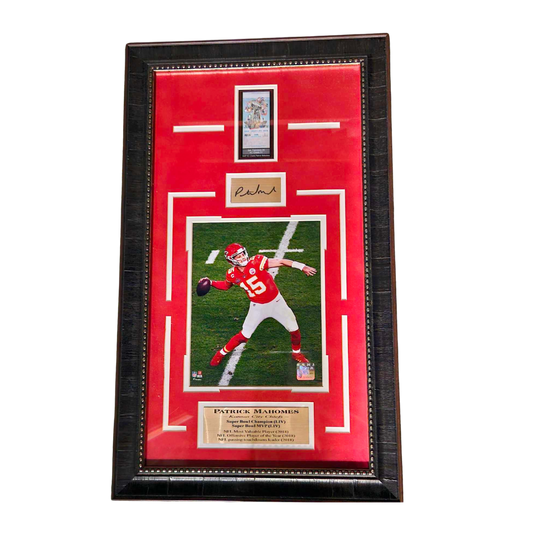 Patrick Mahomes Facsimile Laser Engraved Auto Kansas City Chiefs